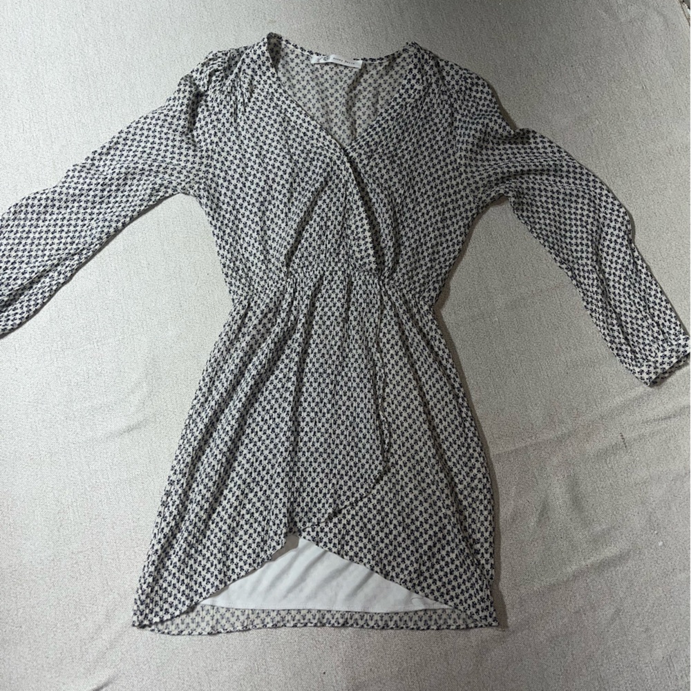 Honey Belle Faux Wrap Longsleeve Dress